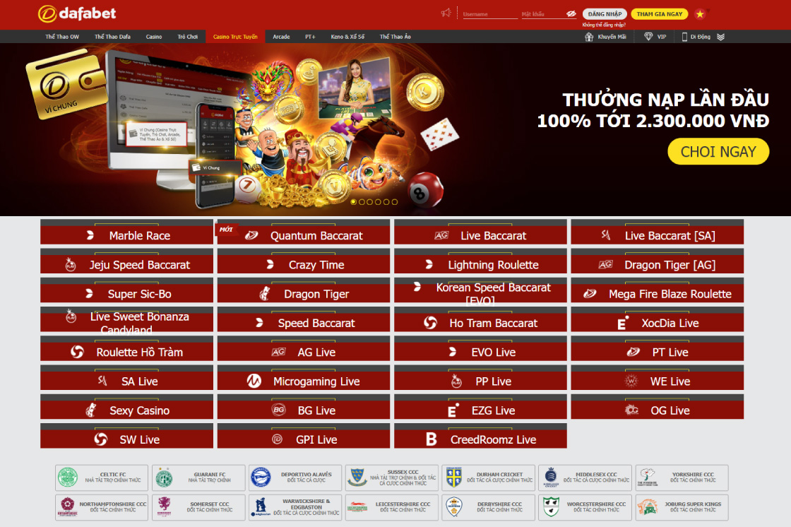 Dafabet game bài đổi thưởng Việt Nam